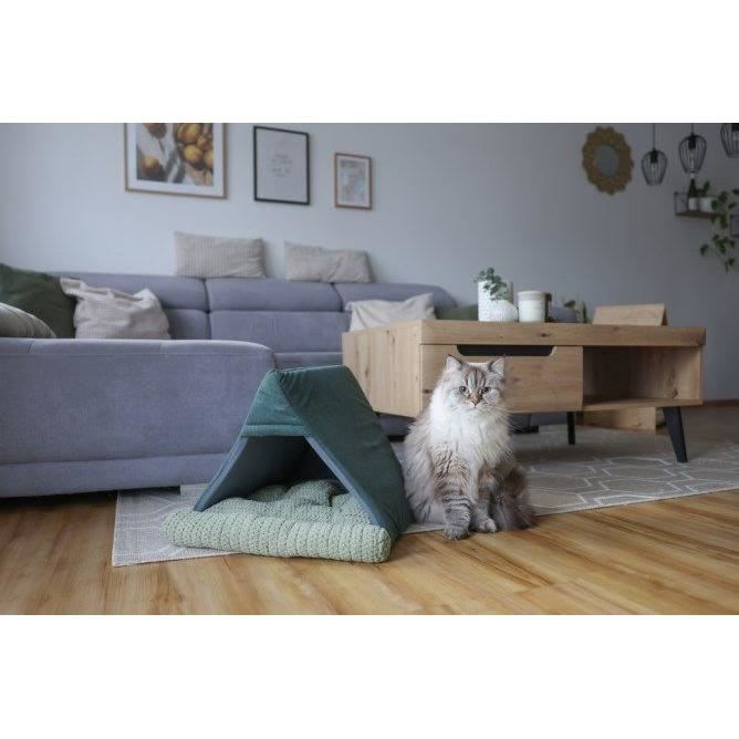 Cat bed - KERBL - ANNE - 45 x 40 x 34 cm - Green