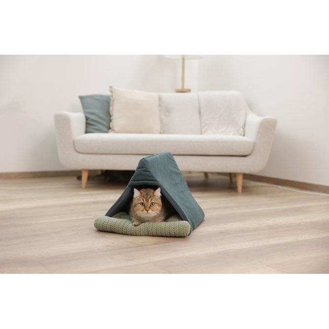 Cat bed - KERBL - ANNE - 45 x 40 x 34 cm - Green