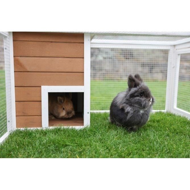 Outdoor enclosure for small animals - KERBL - 132 x 102 x 59 cm - Integrated house - Wire mesh