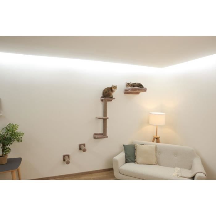 Climbing wall for cats - KERBL - MONTE ALPI - 8 pieces - Grey - Climbing tower
