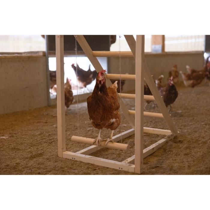 KERBL Chicken climbing tower - 85 x 55 x 76 cm - With swing - Robust ladder