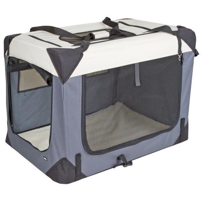 Transport box - KERBL - Journey - 81 x 58 x 58 cm - Gray / Beige