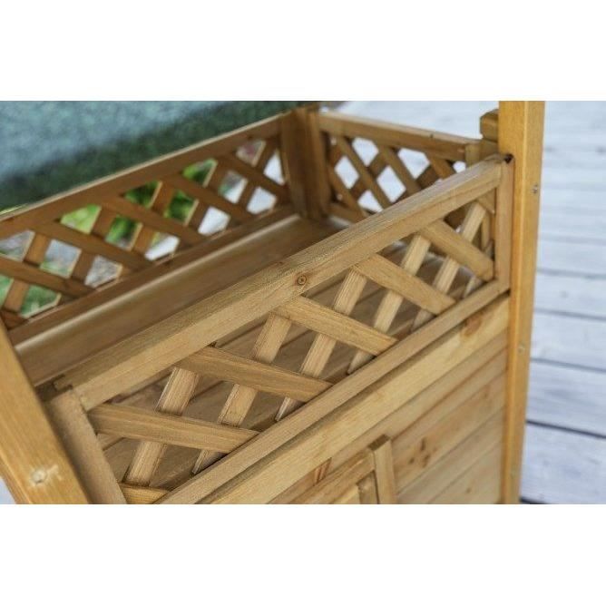 Cat house - KERBL - Lodge - Wood - Brown / Green - 77 x 50 x 73 cm