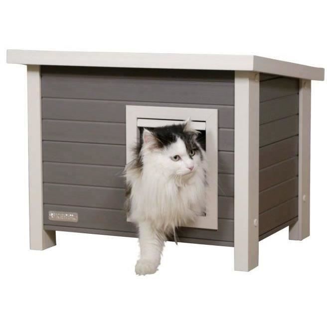 Cat house - KERBL - ECO Eli - Grey / White - 57 x 45 x 43 cm