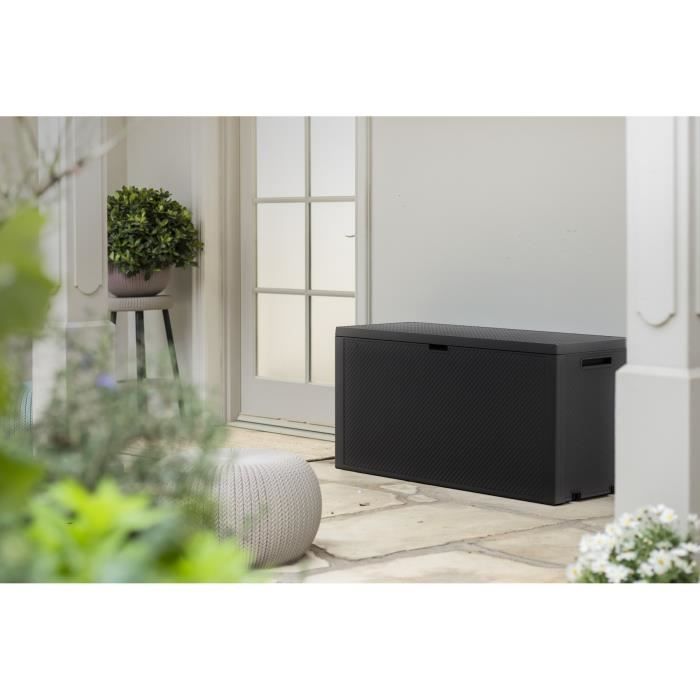 Keter - Résine exterior storage chest 270 liters Gray - Emily garden trunk