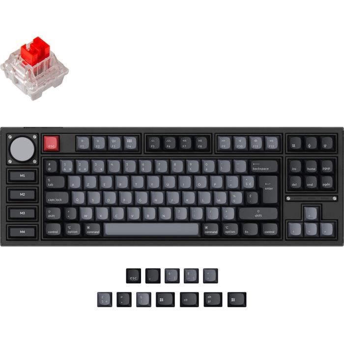 Mechanical Gaming Keyboard - Red Mechanical Switch - KEYCHRON Q3 Pro SE - ANSI - RGB Backlighting