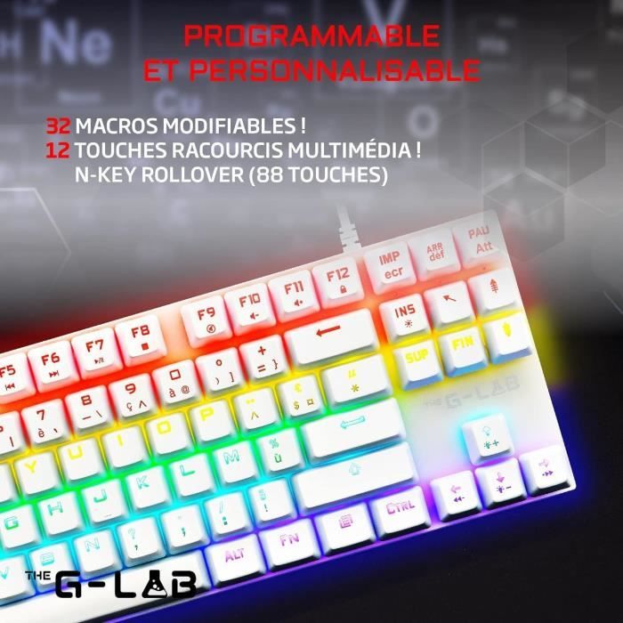 Player keyboard - The G -LAB - Keyz -Mercury -B/FR - Mechanics - TKL - Black
