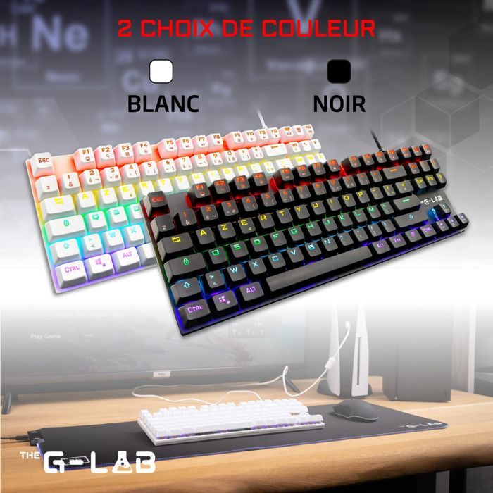 Player keyboard - The G -LAB - Keyz -Mercury -W/FR - Mechanics - TKL - White