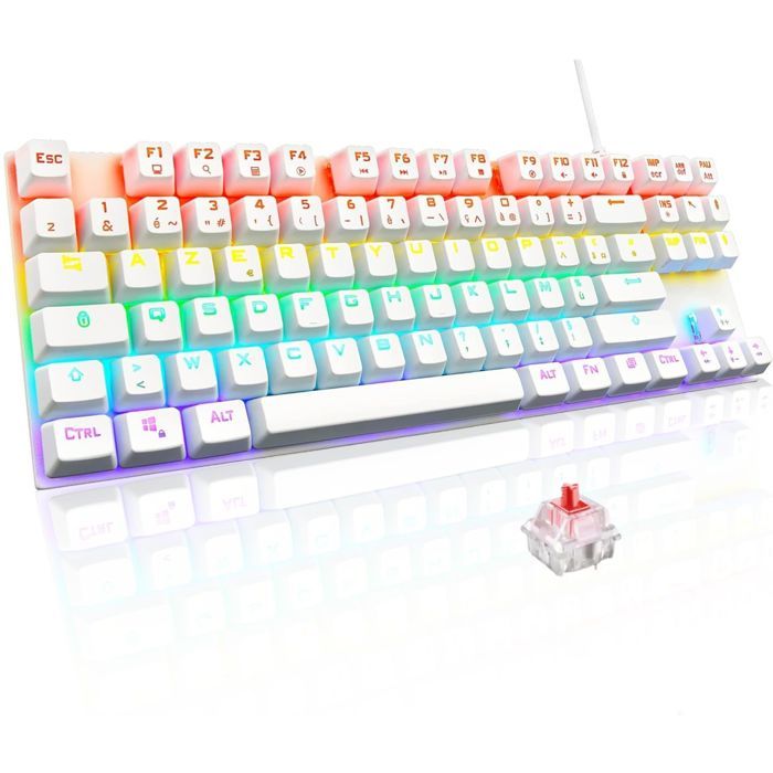 Player keyboard - The G -LAB - Keyz -Mercury -W/FR - Mechanics - TKL - White