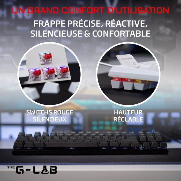 Player keyboard - The G -LAB - Keyz -Mercury -W/FR - Mechanics - TKL - White