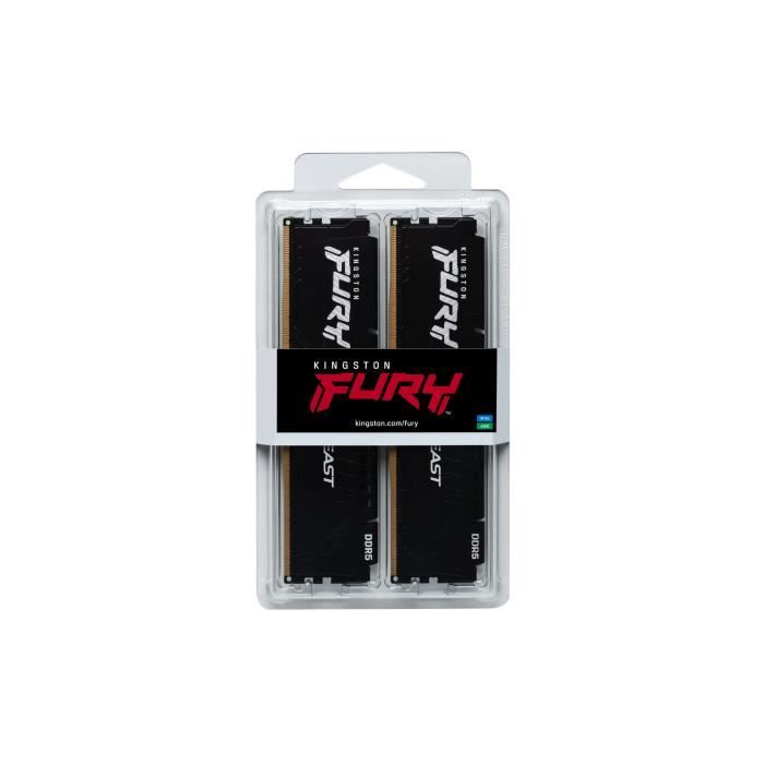 RAM memory - KINGSTON - FURY Beast - 16 GB (2 x 8 GB) - DDR5 - 6000 Mhz CL36 - (KF560C36BBEK2-16)