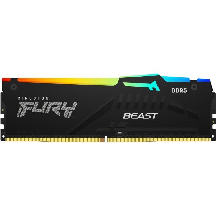 Mémoire DDR5 - KINGSTON - FURY Beast RGB EXPO - 32 Go (2 x 16 Go) - 5600 Mhz - CL36