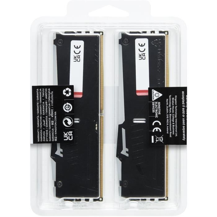 Mémoire DDR5 - KINGSTON - FURY Beast RGB EXPO - 32 Go (2 x 16 Go) - 5600 Mhz - CL36