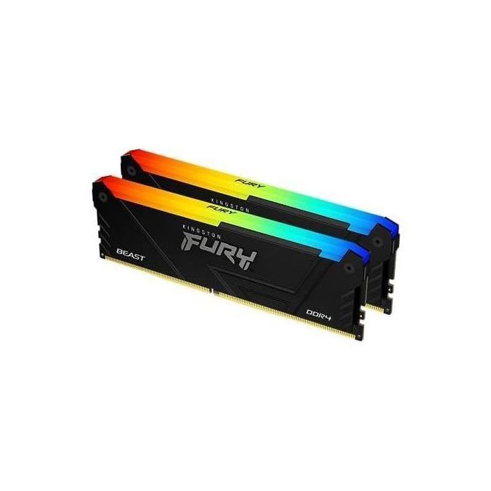 RAM memory - KINGSTON - FURY Beast - RGB - 16 GB (2 x 8 GB) - DDR4 - 3600 MHz CL17 - (KF436C17BB2AK2/16)