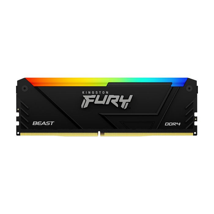 RAM memory - KINGSTON - FURY Beast - RGB - 16 GB (2 x 8 GB) - DDR4 - 3600 MHz CL17 - (KF436C17BB2AK2/16)