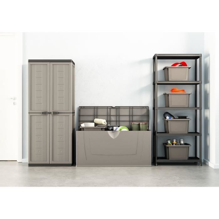 Keter | Etagere Plus 75/5, Etageres, Noir, 75 x 32 x 176 cm