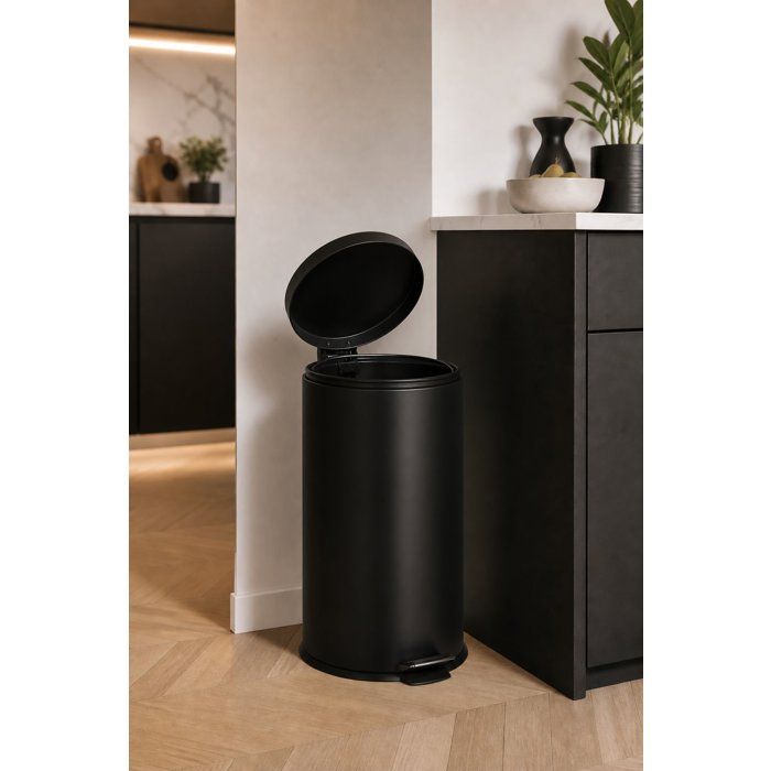KITCHEN MOVE Pedal Kitchen Waste Bin URBAN 30L - Steel Black