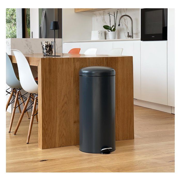 KITCHEN MOVE Pedal Kitchen Waste Bin URBAN 30L - Steel Gray