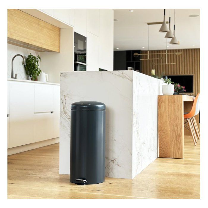 KITCHEN MOVE Pedal Kitchen Waste Bin URBAN 30L - Steel Gray