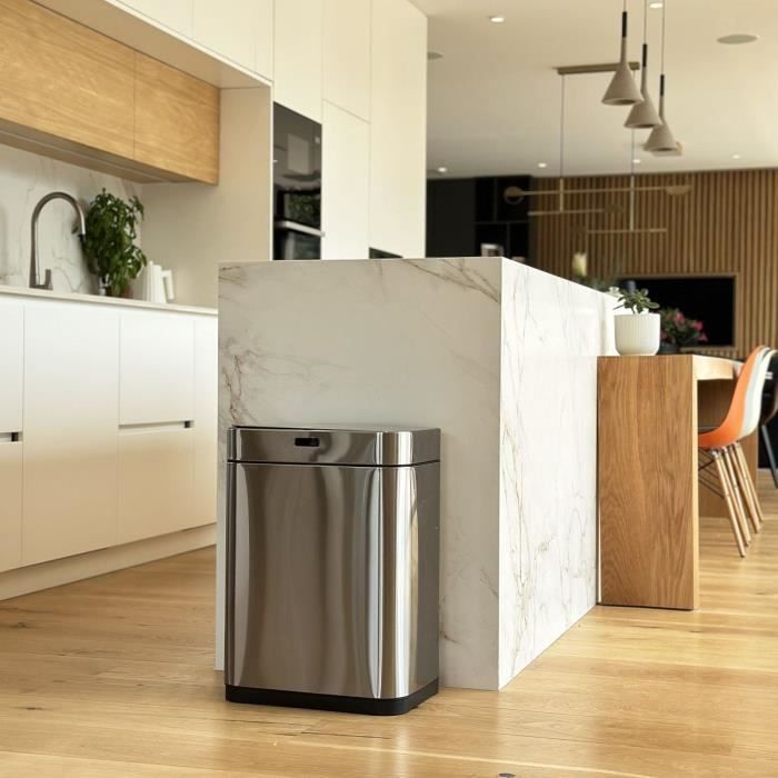 KITCHEN MOVE UPPER 60 L Automatic Kitchen Waste Bin - Stainless Steel