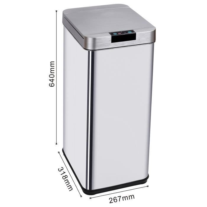 KITCHEN MOVE PARKSIDE automatic trash can - 50L - Stainless steel with strapping
