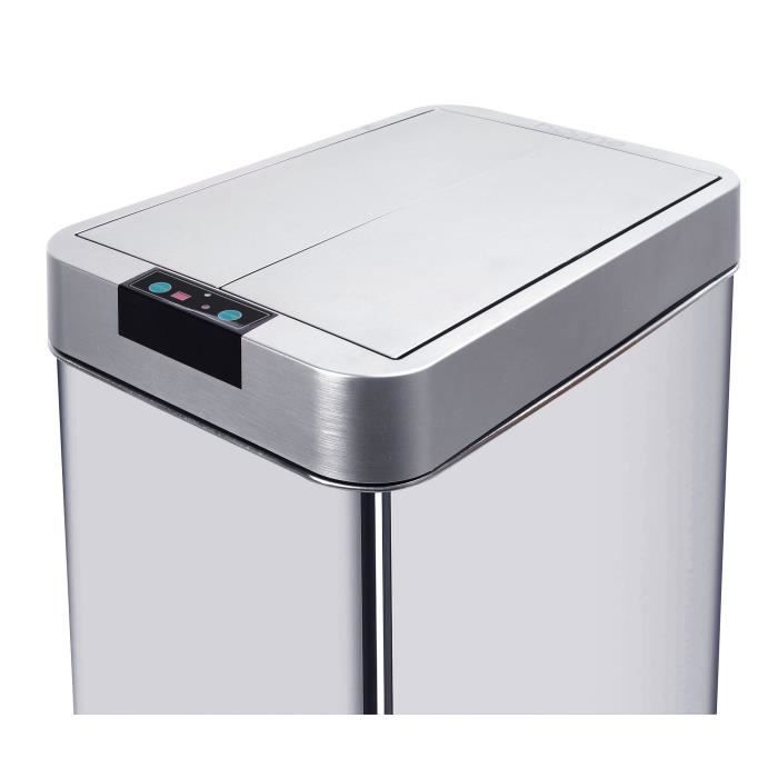KITCHEN MOVE Automatic bin SILVERLAKE - 60L - Stainless steel with strapping