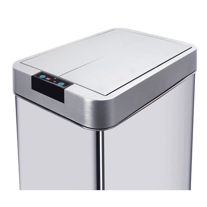 KITCHEN MOVE Automatic bin SILVERLAKE - 70L - Stainless steel with strapping