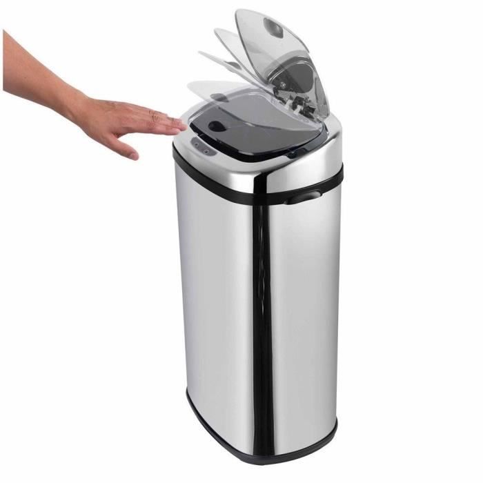 Automatic kitchen bin - LARGO - KITCHEN MOVE - 42 L - Stainless steel with strapping