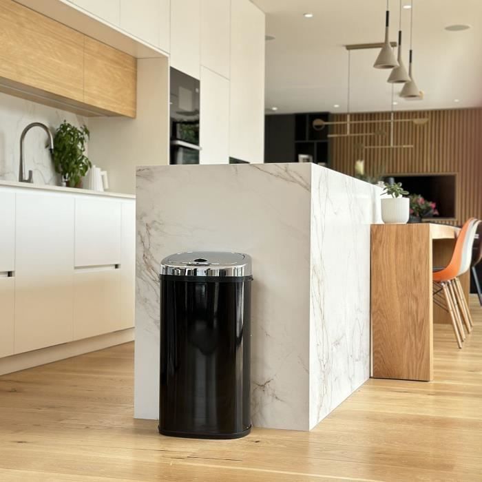 KITCHEN MOVE LARGO Automatic Kitchen Waste Bin with Strapping - 42 L - 32x25x64 cm - Black