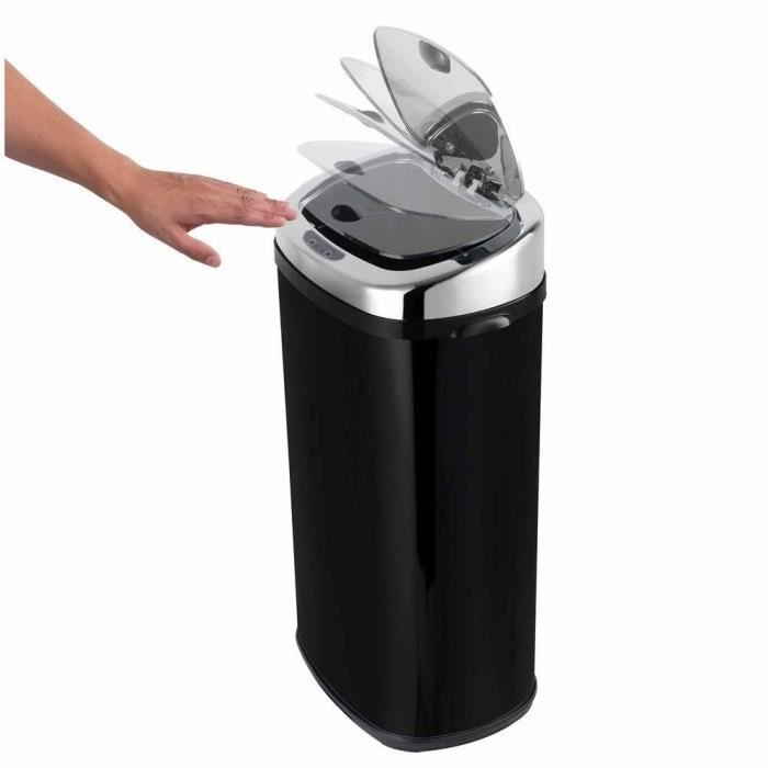 KITCHEN MOVE LARGO Automatic Kitchen Waste Bin with Strapping - 42 L - 32x25x64 cm - Black