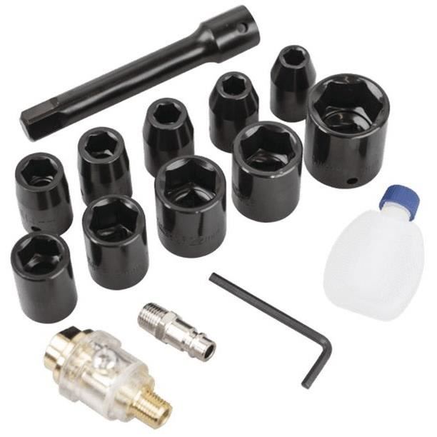 1/2 SCHEPPACH 1/2 SCHEPPACH pneumatic key box - 32 NM - 7,000 rpm (10 sockets, extension, lubricant and oil bottle)