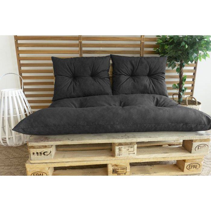 Classic pallet kit - slate mattress + 2 back cushions - PRIVATE GARDEN