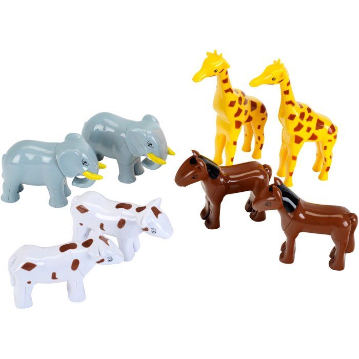 Magnetic Animals - KLEIN - 0066 - 8 Large Funny Animals Puzzle, Closed Box - 32 Pieces - From 12 Months