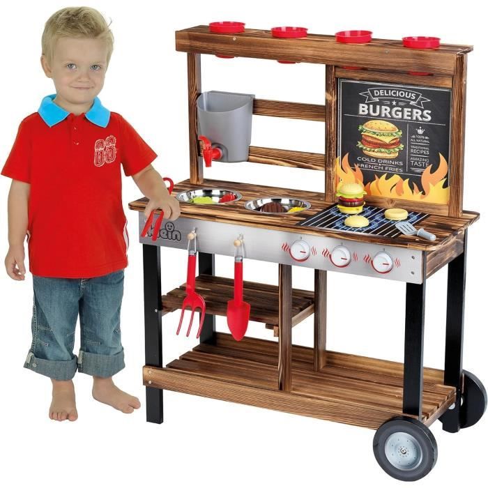 Beach picnic wooden summer kitchen with 23 accessories - Klein - 2368