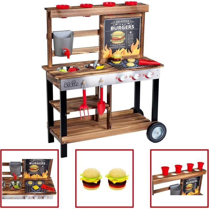 Beach picnic wooden summer kitchen with 23 accessories - Klein - 2368