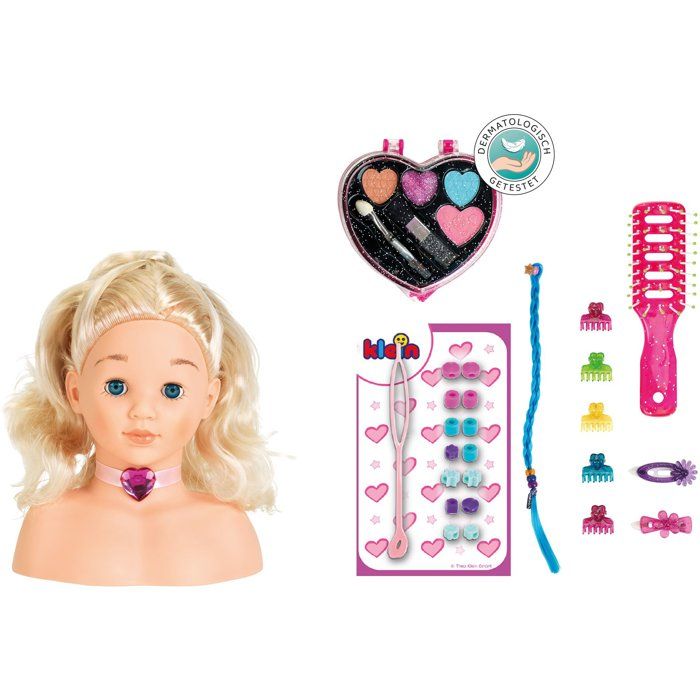 PRINCESS CORALIE Hairdressing and Makeup head with accessories - 25 cm