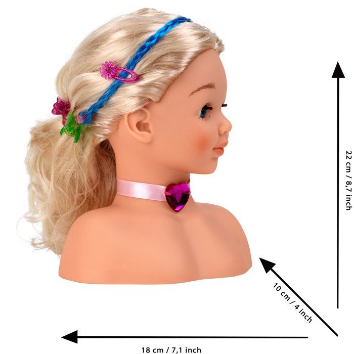 PRINCESS CORALIE Hairdressing and Makeup head with accessories - 25 cm