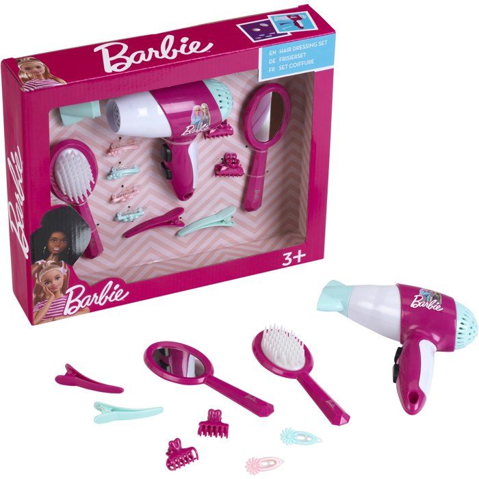 BARBIE - Hairdresser set with hair dryer 7 pieces