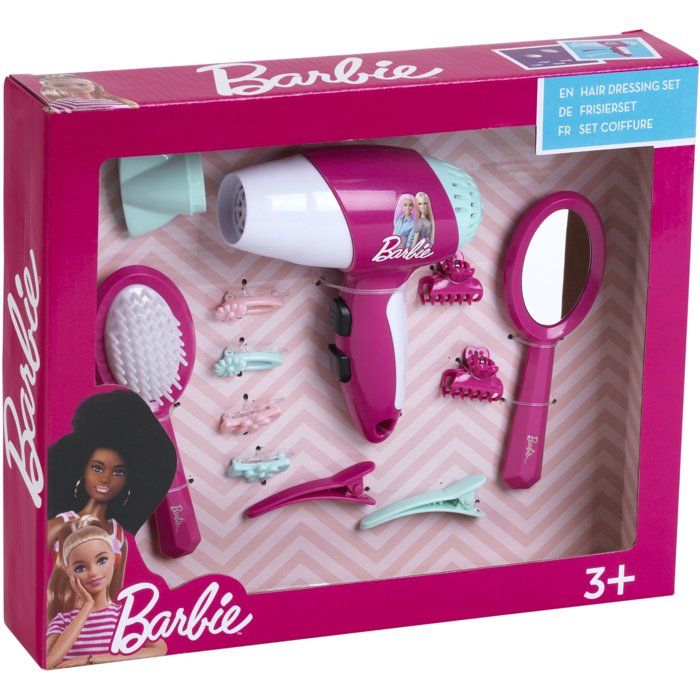 BARBIE - Hairdresser set with hair dryer 7 pieces