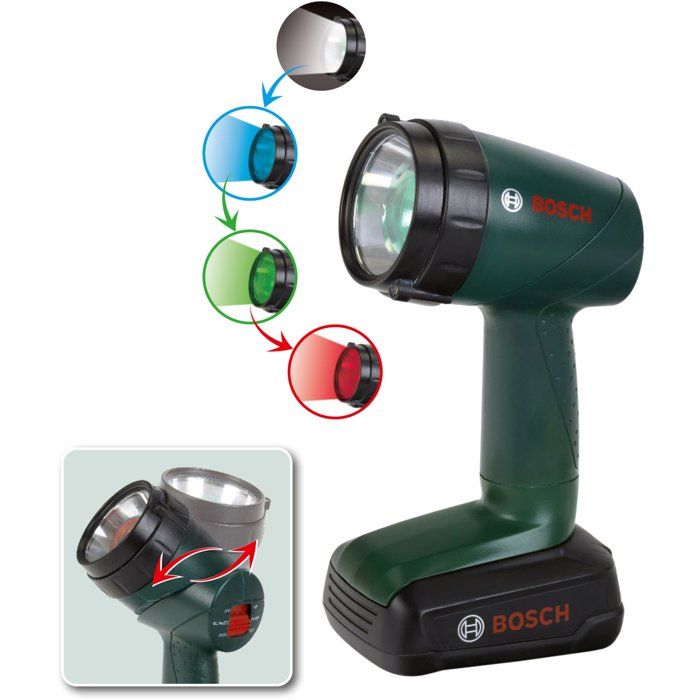 Bosch Electronic Flashlight - KLEIN - 8448 - 2 operating modes and 4 filters - 3 years warranty