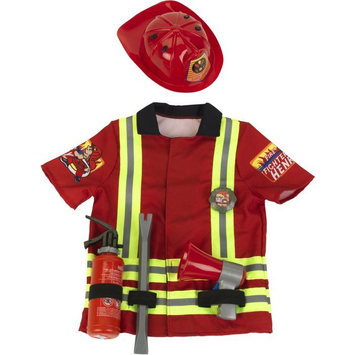 Firefighter Costume - KLEIN - 8985 - 6 pieces - Firefighter Costume - Ages 3 and up