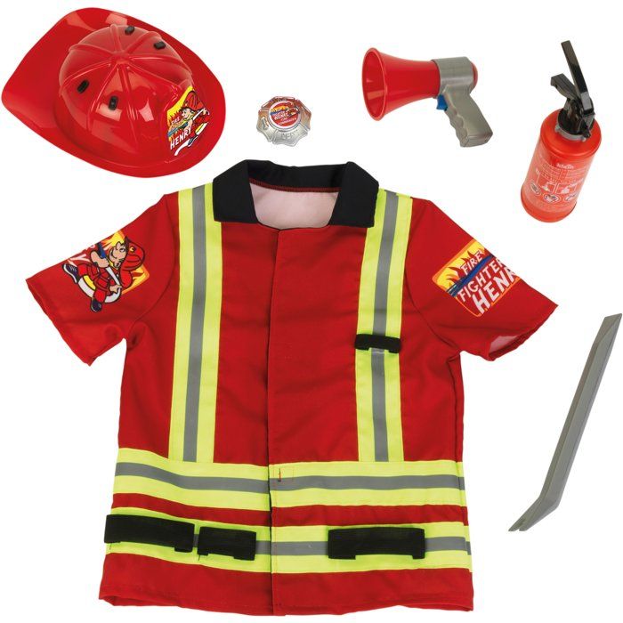 Firefighter Costume - KLEIN - 8985 - 6 pieces - Firefighter Costume - Ages 3 and up