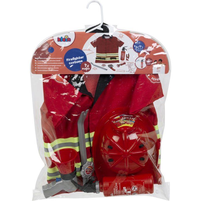 Firefighter Costume - KLEIN - 8985 - 6 pieces - Firefighter Costume - Ages 3 and up