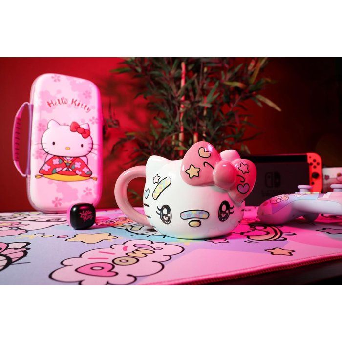 Ceramic Mug - Konix - Hello Kitty - 3D Mug - 500 ml - Kawaii Design - White and Pink