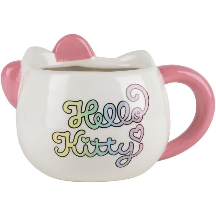 Ceramic Mug - Konix - Hello Kitty - 3D Mug - 500 ml - Kawaii Design - White and Pink