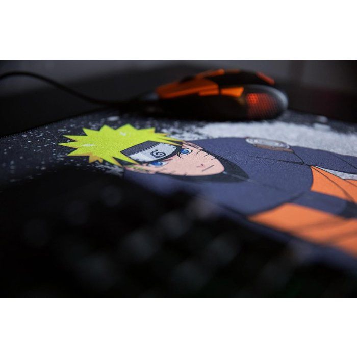 Tapis de souris gaming - KONIX - Naruto Shippuden - XXL 90 x 46 cm - Base antidérapante en caoutchouc - Noir