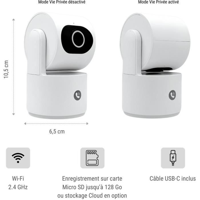 Surveillance camera - KONYKS - CAMINI CARE 2 - Indoor - Wifi with siren and video call button
