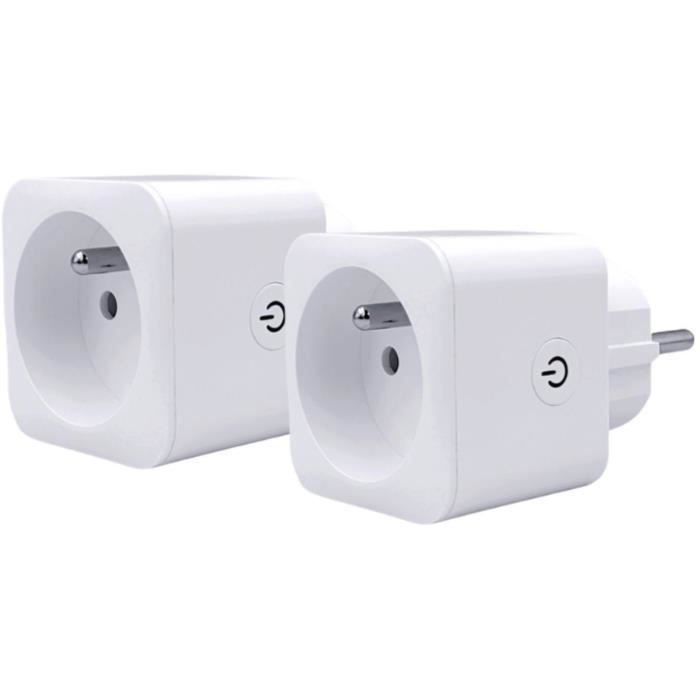Set of 2 Wi-Fi + BT connected sockets - KONYKS - Priska FR Dual Pack - 16 A - With consumption meter
