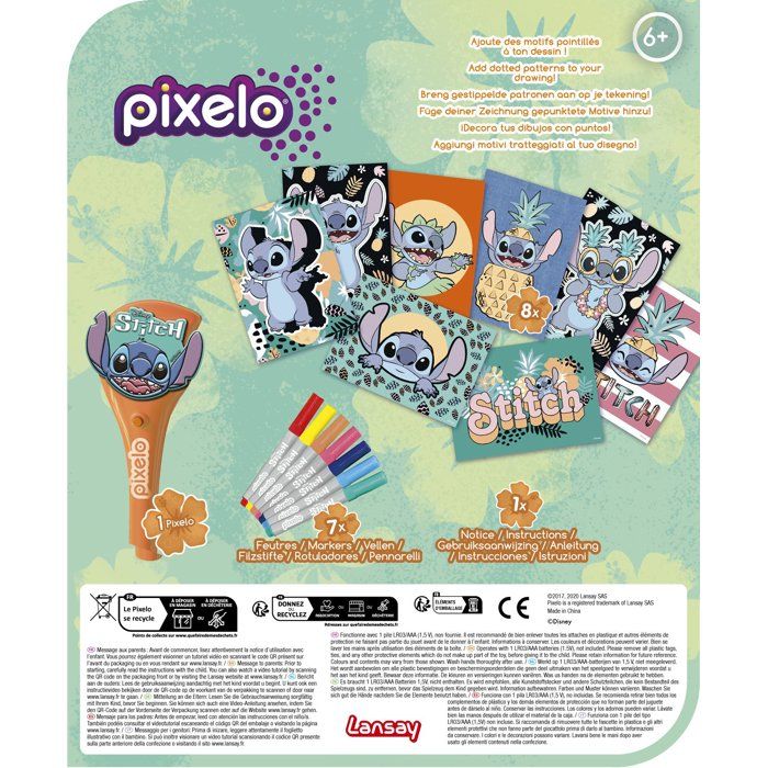 TOY - LANSAY - Pixelo Stitch - 8 illustrations - Multicolor - From 6 years old