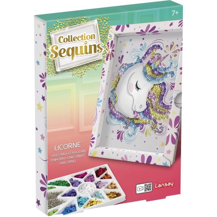 Unicorn - illustration with sequins